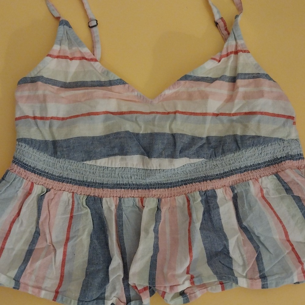 ROXY Babydoll multi colored crop top XS